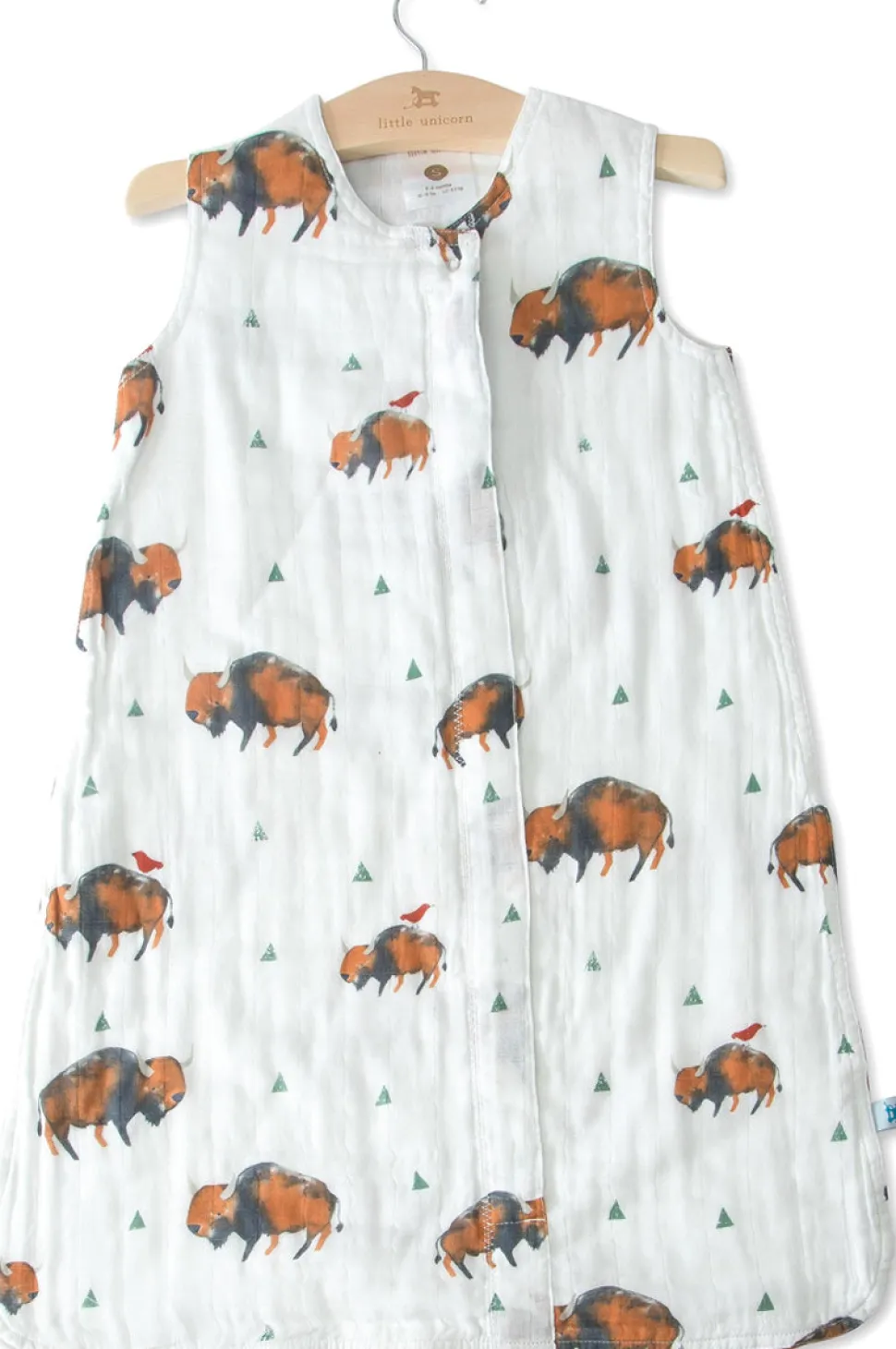 Little Unicorn Cotton Muslin Sleep Bag, Small - Bison