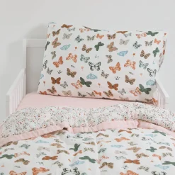 Little Unicorn Cotton Muslin Toddler Bedding 3 Piece Set - Butterflies
