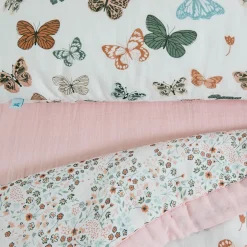 Little Unicorn Cotton Muslin Toddler Bedding 3 Piece Set - Butterflies