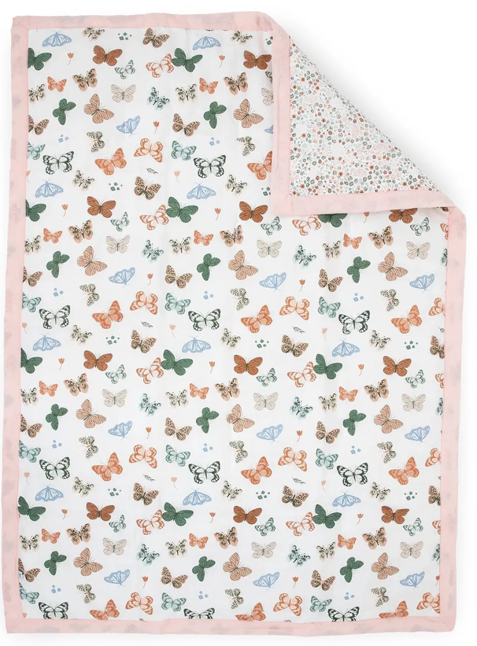 Little Unicorn Cotton Muslin Toddler Bedding 3 Piece Set - Butterflies