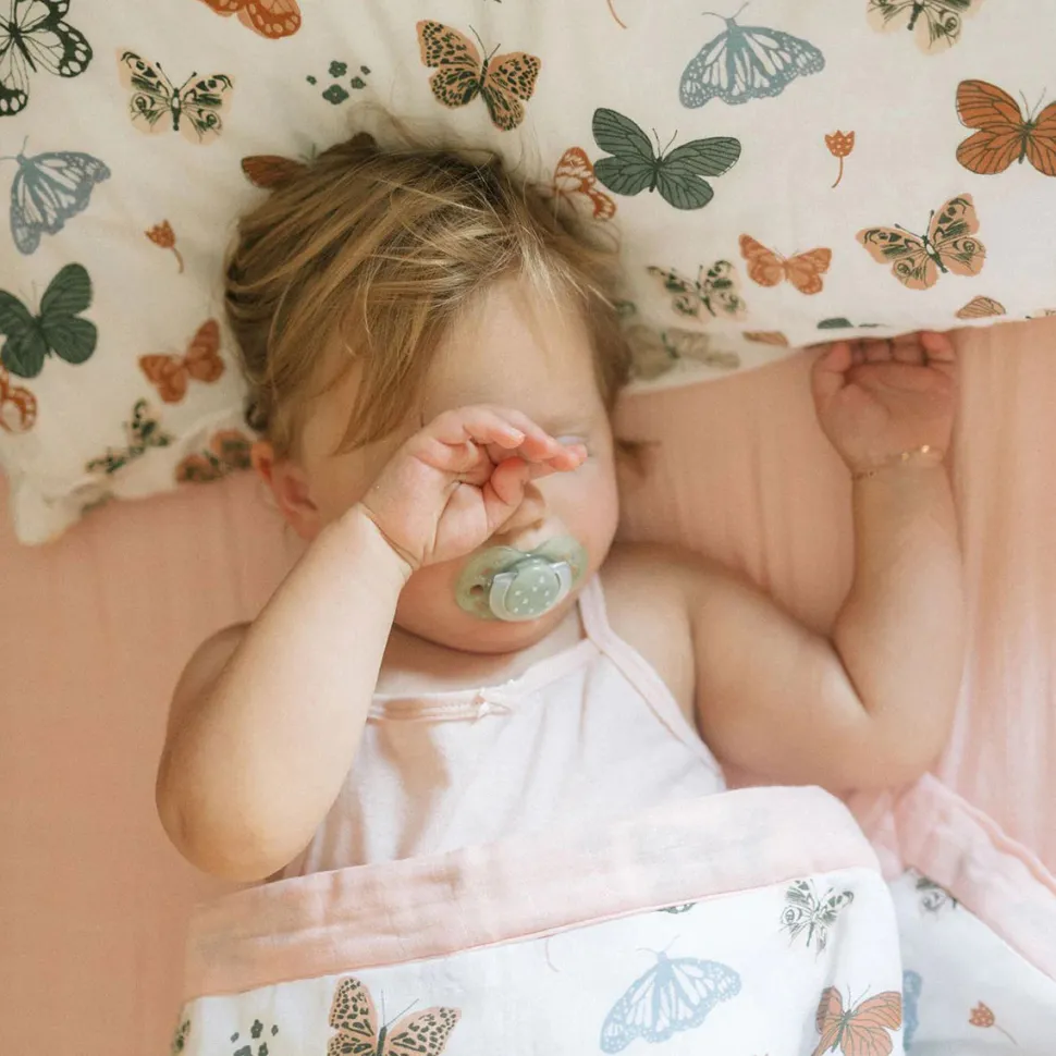 Little Unicorn Cotton Muslin Toddler Bedding 3 Piece Set - Butterflies