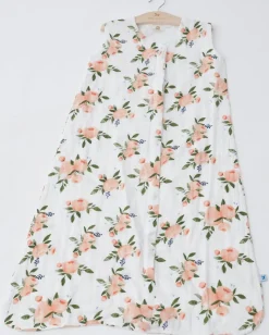Little Unicorn Cotton Muslin Sleep Bag, Medium Watercolor Roses