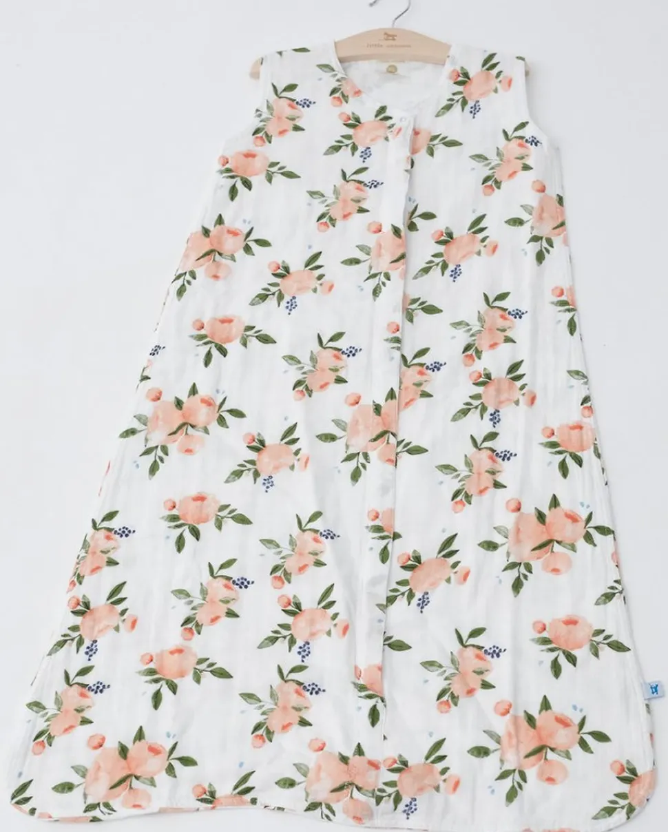 Little Unicorn Cotton Muslin Sleep Bag, Medium Watercolor Roses