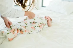 Little Unicorn Cotton Muslin Sleep Bag, Small - Watercolor Roses