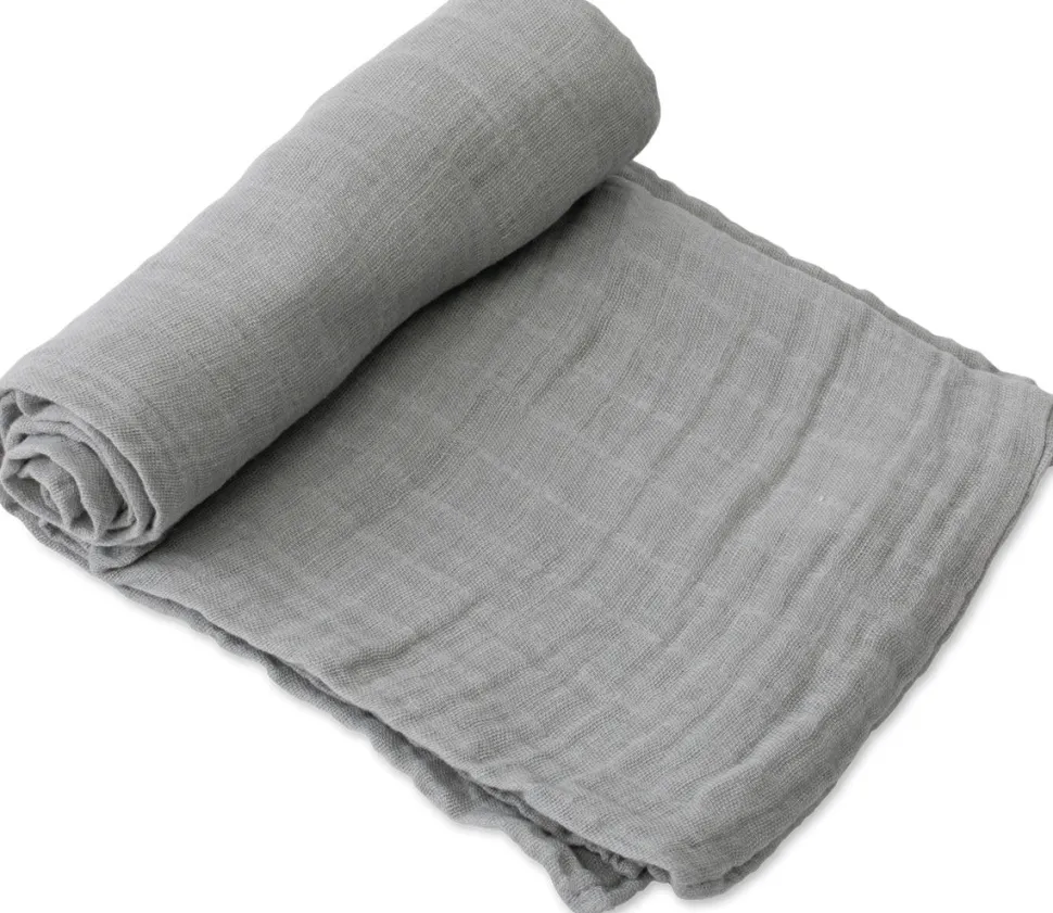 Little Unicorn Cotton Muslin Swaddle - Nickel