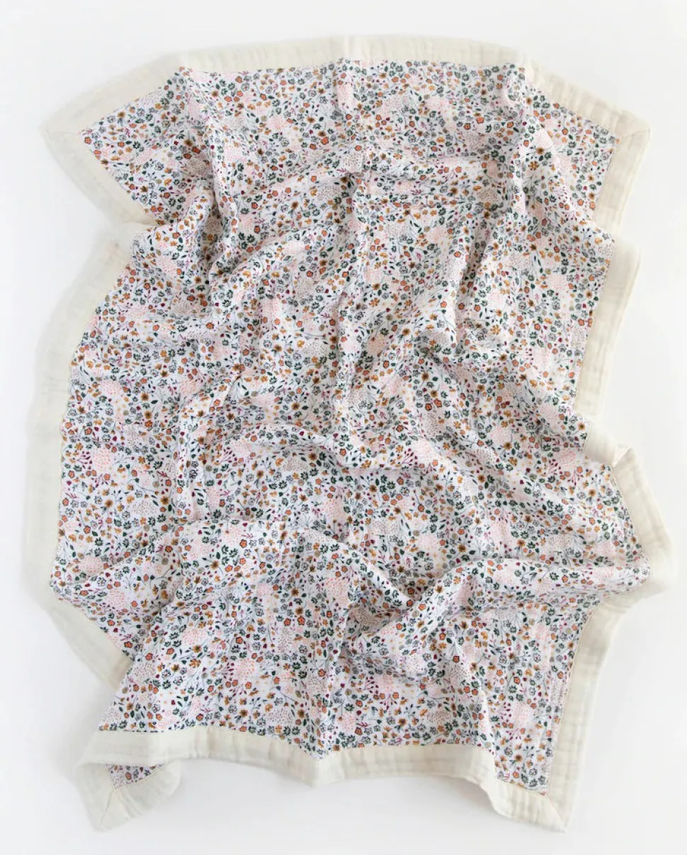Little Unicorn Cotton Muslin Baby Quilt - Pressed Petals