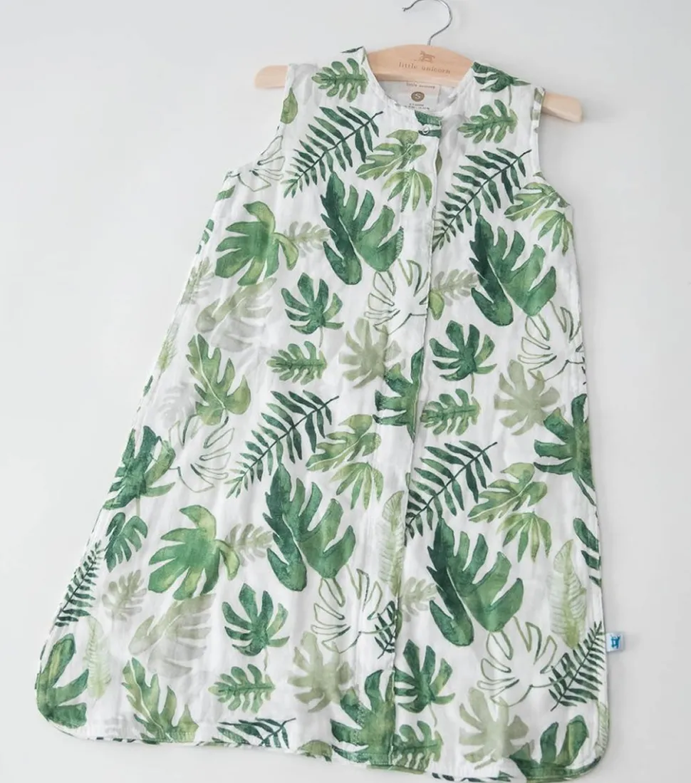 Little Unicorn Cotton Muslin Sleep Bag, X-Large - Tropical Leaf