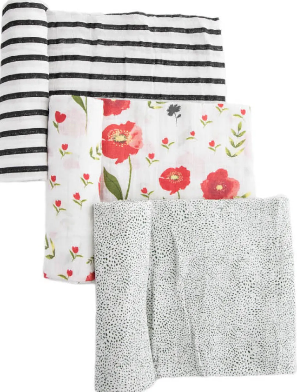 Little Unicorn Cotton Muslin Swaddle 3 Pack - Summer Poppy 2 Set