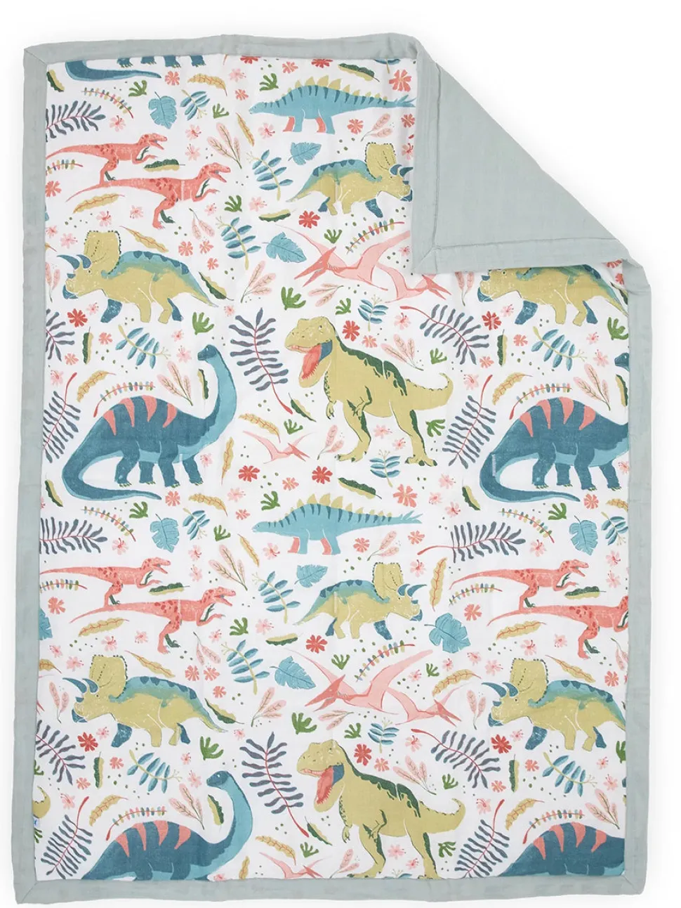 Little Unicorn Cotton Muslin Toddler Bedding 3 Piece Set - Boho Dino
