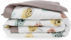 Little Unicorn Cotton Muslin Toddler Comforter - Watercolor Critters