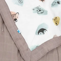 Little Unicorn Cotton Muslin Toddler Comforter - Watercolor Critters