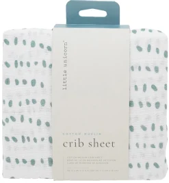 Little Unicorn Cotton Muslin Crib Sheet - Stone Stripe