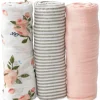 Little Unicorn Cotton Muslin Swaddle 3 Pack - Watercolor Roses
