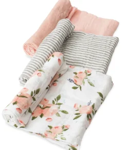 Little Unicorn Cotton Muslin Swaddle 3 Pack - Watercolor Roses