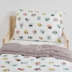 Little Unicorn Cotton Muslin Toddler Bedding 3 Piece Set - Watercolor Critters
