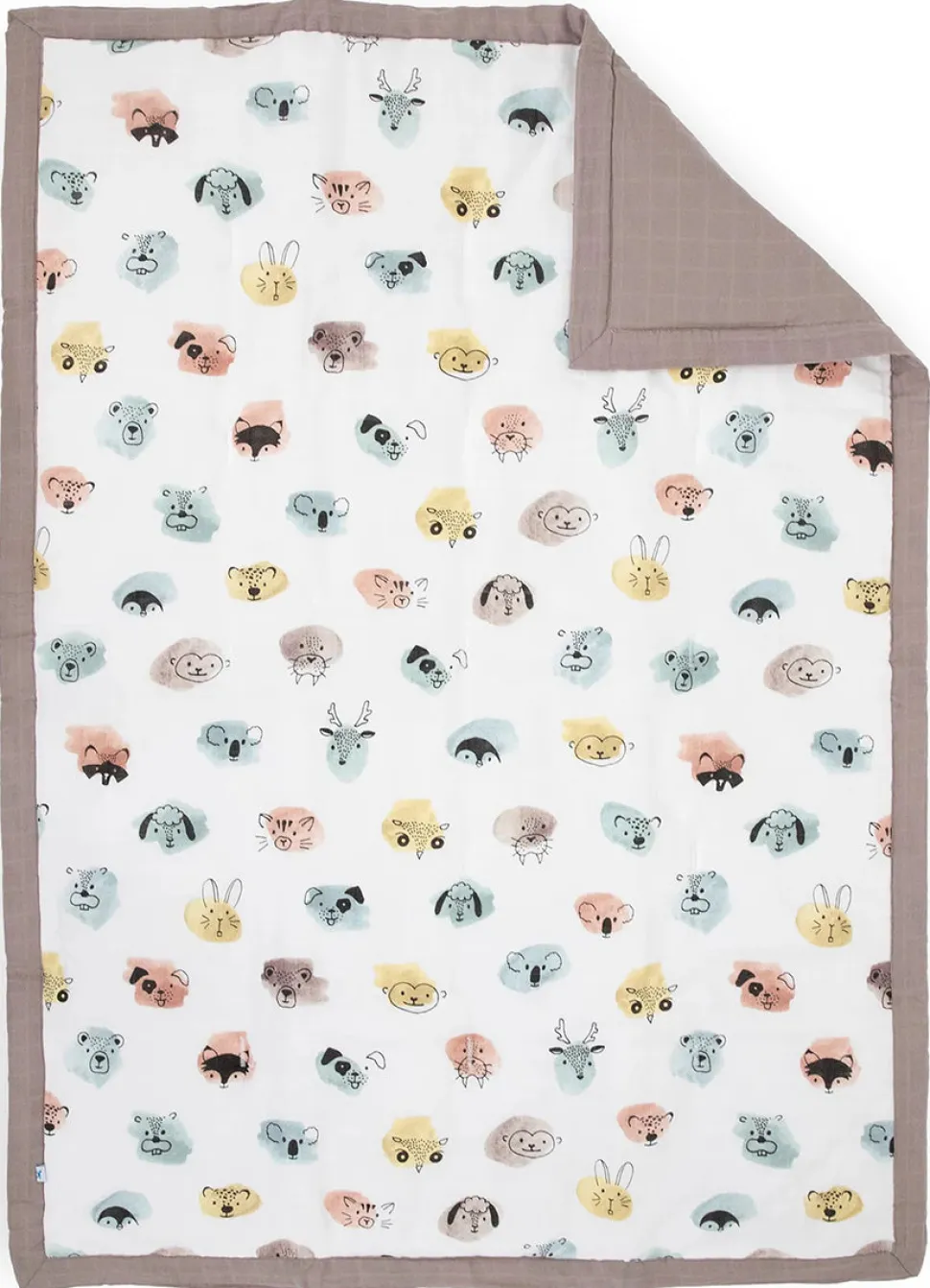 Little Unicorn Cotton Muslin Toddler Bedding 3 Piece Set - Watercolor Critters