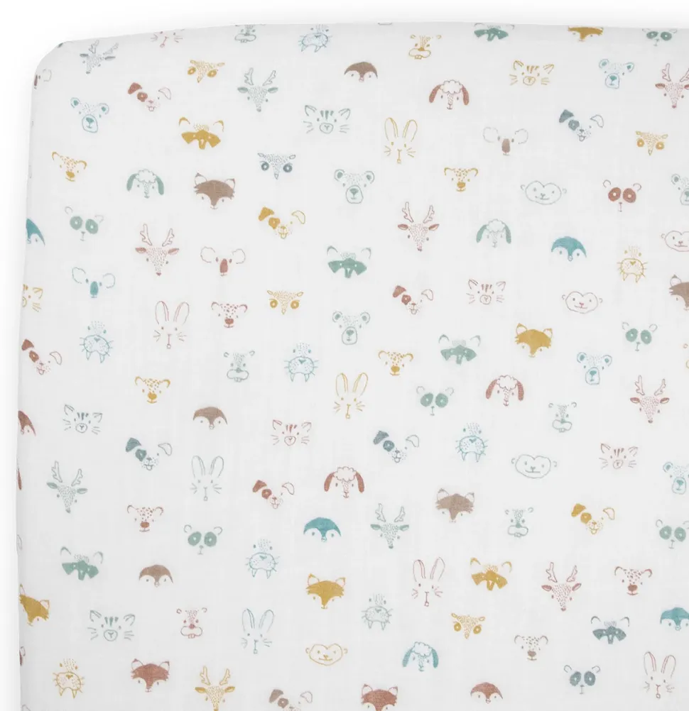 Little Unicorn Cotton Muslin Toddler Bedding 3 Piece Set - Watercolor Critters
