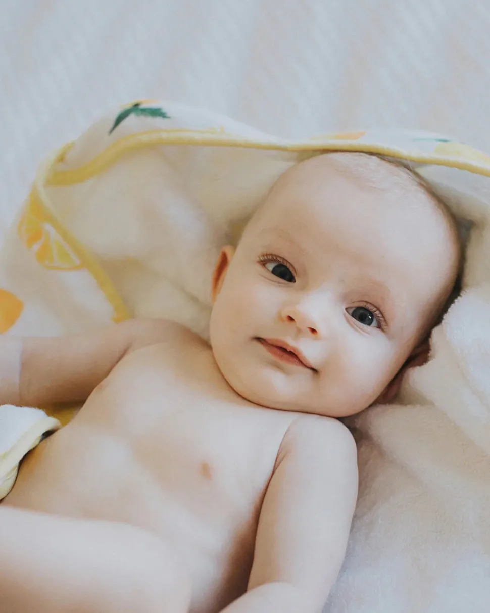 Little Unicorn Infant Hooded Towel - Lemon