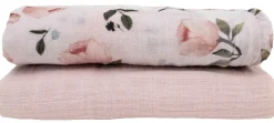 Little Unicorn Organic Cotton Muslin Swaddle Blanket 2 Pack - Watercolor Floret
