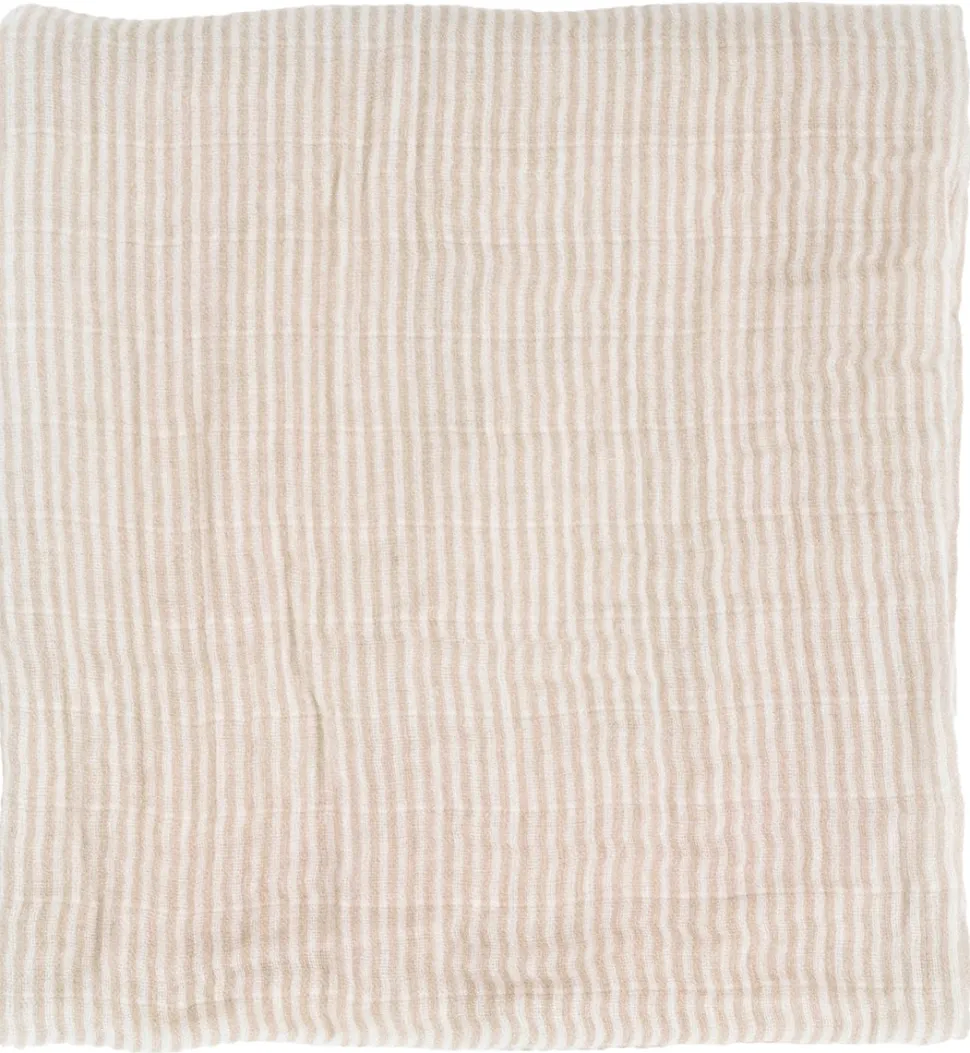 Little Unicorn Organic Cotton Muslin Swaddle Blanket - Sand Stripe