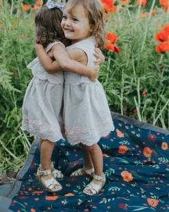 Little Unicorn Outdoor Blanket, 5' x 5' - Midnight Poppy