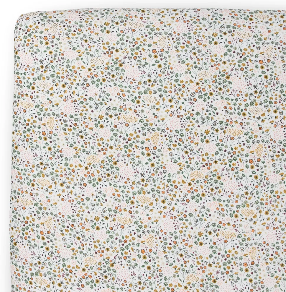 Little Unicorn Stretch Knit Crib Sheet - Pressed Petals