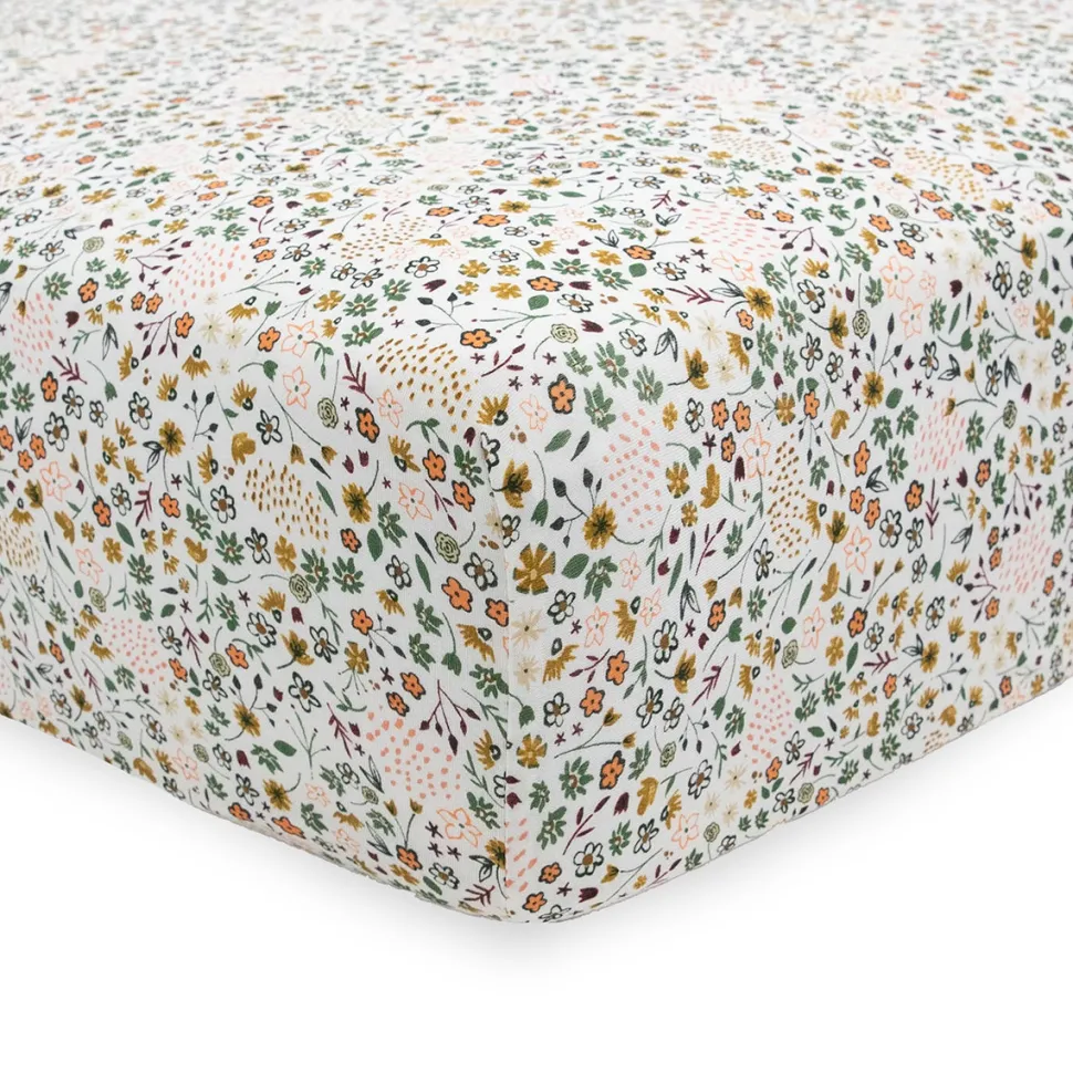 Little Unicorn Stretch Knit Crib Sheet - Pressed Petals