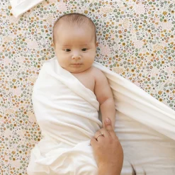 Little Unicorn Stretch Knit Crib Sheet - Pressed Petals