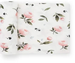 Little Unicorn Stretch Knit Swaddle Blanket - Watercolor Rose