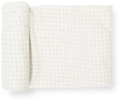 Little Unicorn Stretch Knit Swaddle Blanket - Tan Gingham