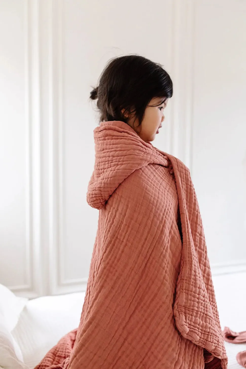 Lou Lou & Company Toddler Hooded Bath Towel - Rose