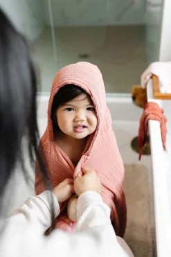 Lou Lou & Company Toddler Hooded Bath Towel - Rose