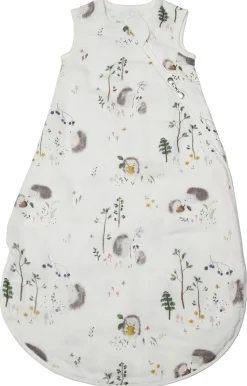 Loulou Lollipop Lightweight Muslin Sleep Bag, 6-18 m - Hedgehogs