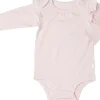 Loulou Lollipop Long Sleeve Bodysuit in TENCEL - Sepia Rose (0-3 M)