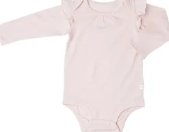 Loulou Lollipop Long Sleeve Bodysuit in TENCEL - Sepia Rose (0-3 M)