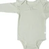 Loulou Lollipop Long Sleeve Bodysuit in TENCEL - Sage (6-12 M)