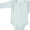 Loulou Lollipop Long Sleeve Bodysuit in TENCEL - Peace Dove (6-12 M)