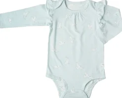 Loulou Lollipop Long Sleeve Bodysuit in TENCEL - Peace Dove (6-12 M)