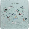Loulou Lollipop Muslin Quilt - World Map