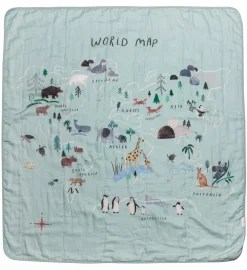 Loulou Lollipop Muslin Quilt - World Map