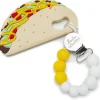 Loulou Lollipop Silicone Teether with Clip - Taco