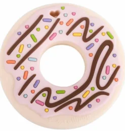 Loulou Lollipop Silicone Teether - Donut/Pink