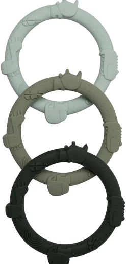 Loulou Lollipop Wild Teething Ring Set - Sage Green