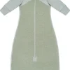 Love To Dream Long Sleeve Sleep Bag Organic Cotton Fleece Mild, 6-18 M - Olive Marl