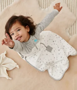 Love To Dream Long Sleeve Sleep Bag Organic Cotton Fleece Mild, 6-18 M - Stellar White