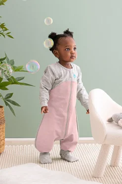 Love To Dream Long Sleeve Sleep Suit Organic Cotton Mild, 24-36 M - Dusty Pink