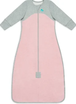 Love To Dream Long Sleeve Sleep Bag Organic Cotton Fleece Mild, 18-36 M - Dusty Pink Marl
