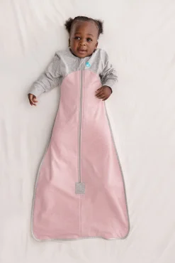 Love To Dream Long Sleeve Sleep Bag Organic Cotton Fleece Mild, 18-36 M - Dusty Pink Marl