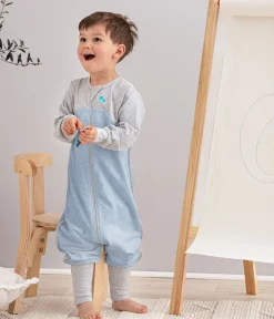 Love To Dream Long Sleeve Sleep Suit Organic Cotton Mild, 12-24 M - Dusty Blue