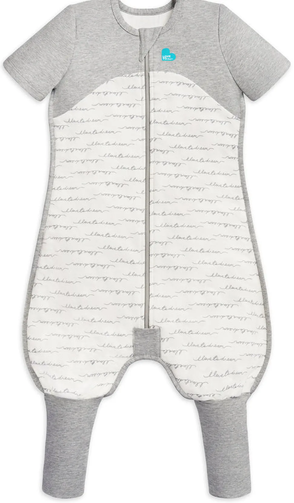 Love To Dream Short Sleeve Sleep Suit Organic Cotton Mild, 6-12 M - Dreamer White